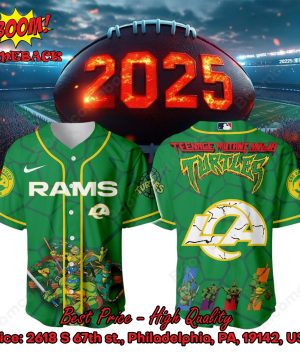 Los Angeles Rams X Ninja Turtles Night Baseball Jersey