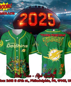 Miami Dolphins X Ninja Turtles Night Baseball Jersey