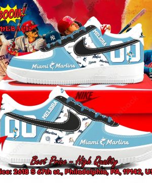 Miami Marlins Custom Name Air Force Shoes
