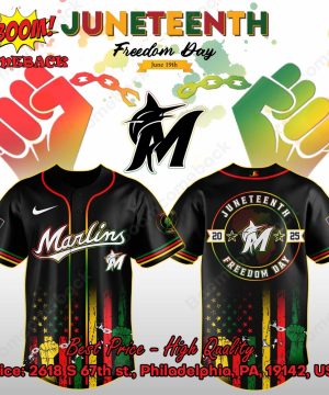 Miami Marlins Juneteenth Day Baseball Jersey