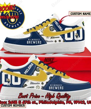 Milwaukee Brewers Custom Name Air Force Shoes