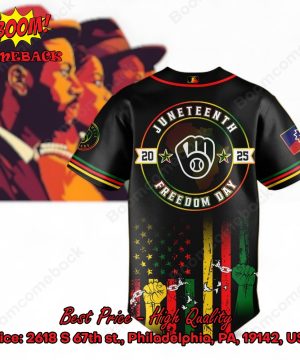 milwaukee brewers juneteenth day baseball jersey 3 I8u3w