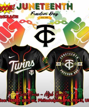 Minnesota Twins Juneteenth Day Baseball Jersey