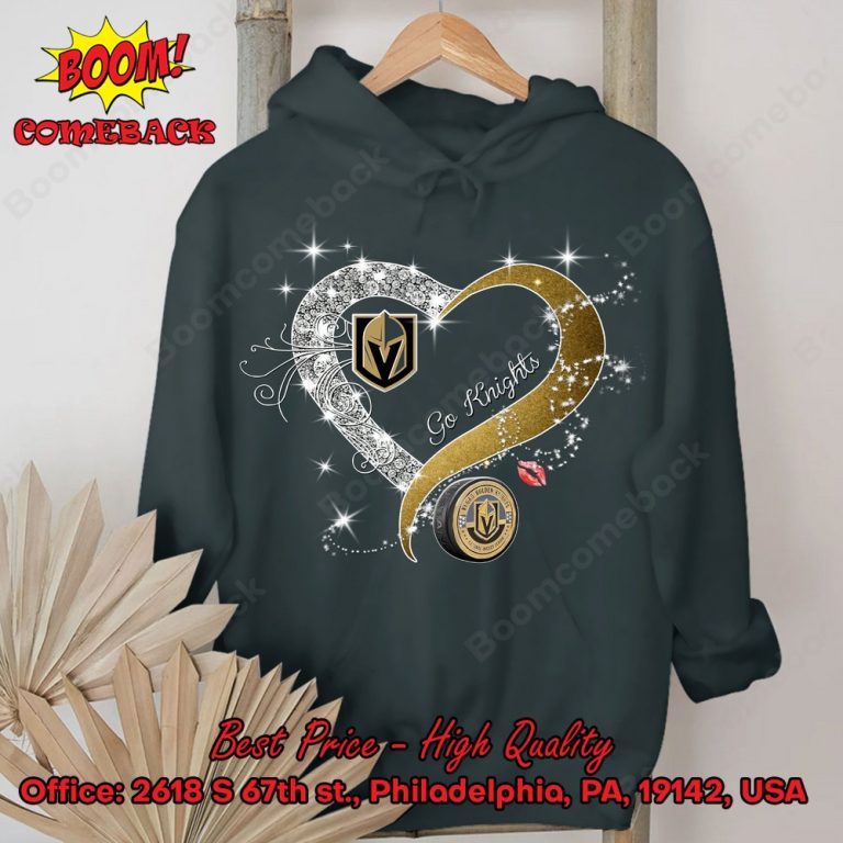 Vegas Golden Knights Glitter Heart Shirt