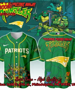 New England Patriots X Ninja Turtles Night Baseball Jersey