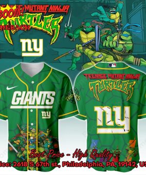 New York Giants X Ninja Turtles Night Baseball Jersey