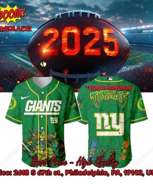 New York Giants X Ninja Turtles Night Baseball Jersey