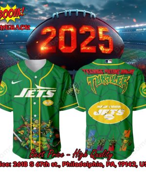 New York Jets X Ninja Turtles Night Baseball Jersey