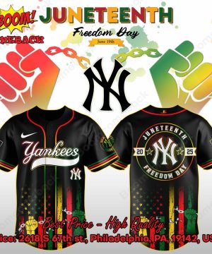 New York Yankees Juneteenth Day Baseball Jersey