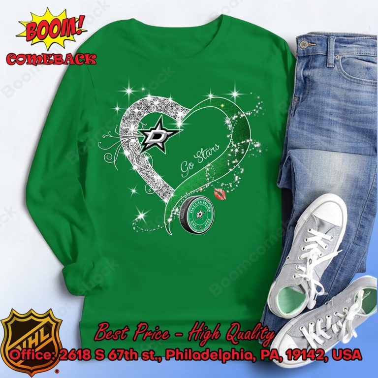 Dallas Stars Glitter Heart Shirt