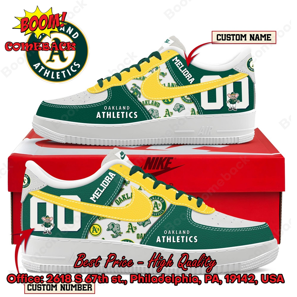 Oakland Athletics Custom Name Air Force Shoes Oakland Athletics Custom Name Air Force Shoes