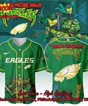 Philadelphia Eagles X Ninja Turtles Night Baseball Jersey