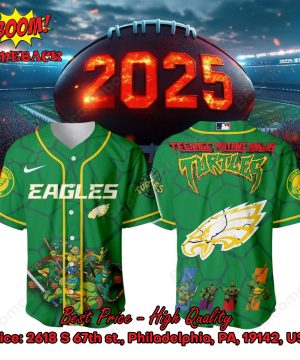 Philadelphia Eagles X Ninja Turtles Night Baseball Jersey