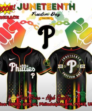Philadelphia Phillies Juneteenth Day Baseball Jersey