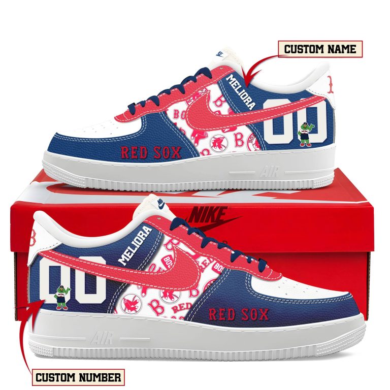 Boston Red Sox Personalized Air Force Shoes