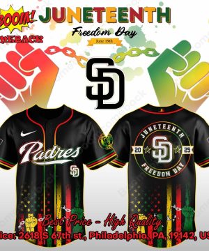 San Diego Padres Juneteenth Day Baseball Jersey
