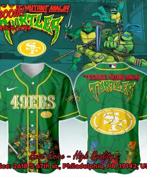 San Francisco 49ers X Ninja Turtles Night Baseball Jersey