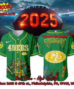 San Francisco 49ers X Ninja Turtles Night Baseball Jersey