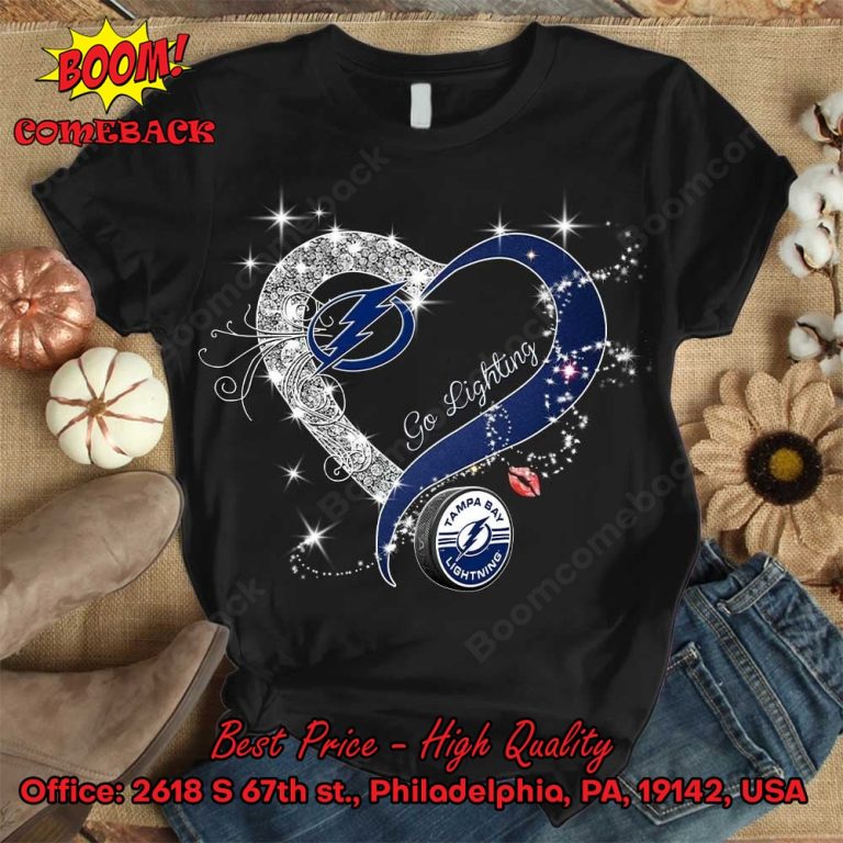Tampa Bay Lightning Glitter Heart Shirt