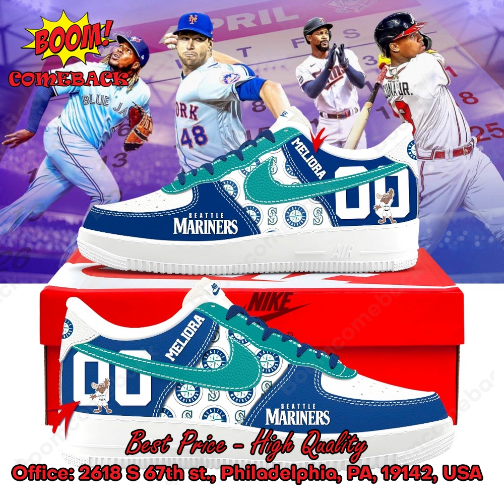 Seattle Mariners Custom Name Air Force Shoes Seattle Mariners Custom Name Air Force Shoes