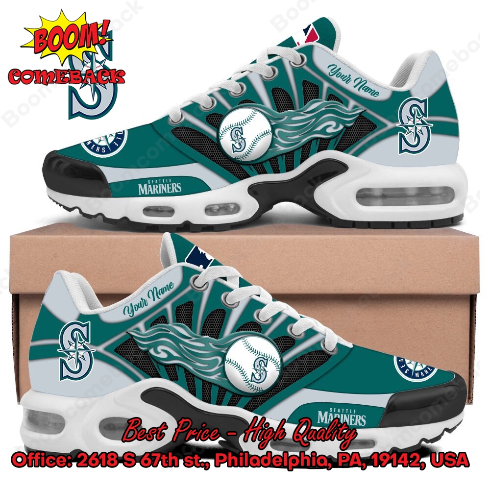 Seattle Mariners Custom Name Air Max Plus Shoes Seattle Mariners Custom Name Air Max Plus Shoes