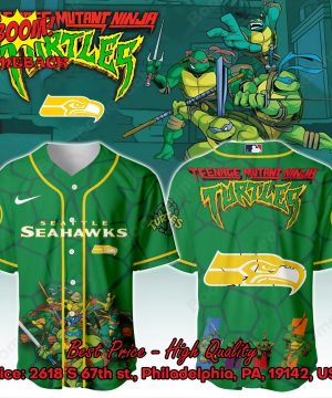 Seattle Seahawks X Ninja Turtles Night Baseball Jersey