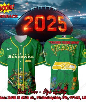 Seattle Seahawks X Ninja Turtles Night Baseball Jersey
