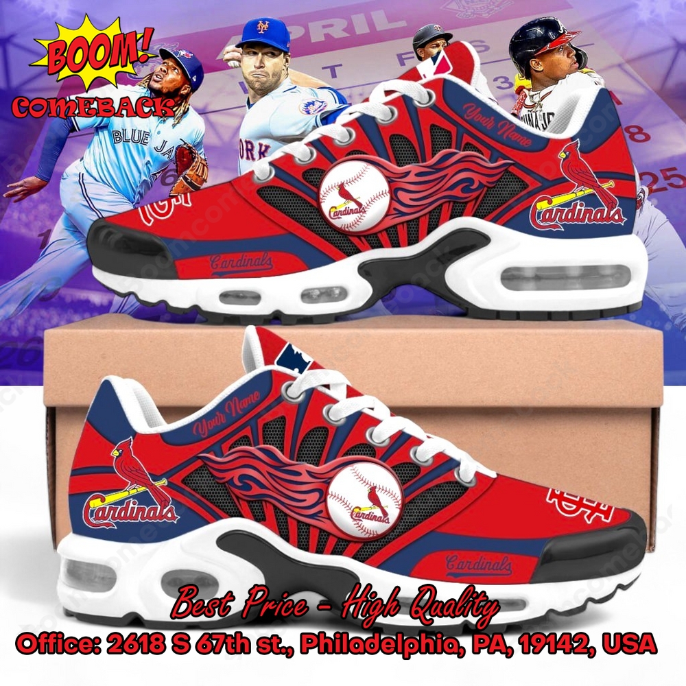 St. Louis Cardinals Custom Name Air Max Plus Shoes St. Louis Cardinals Custom Name Air Max Plus Shoes