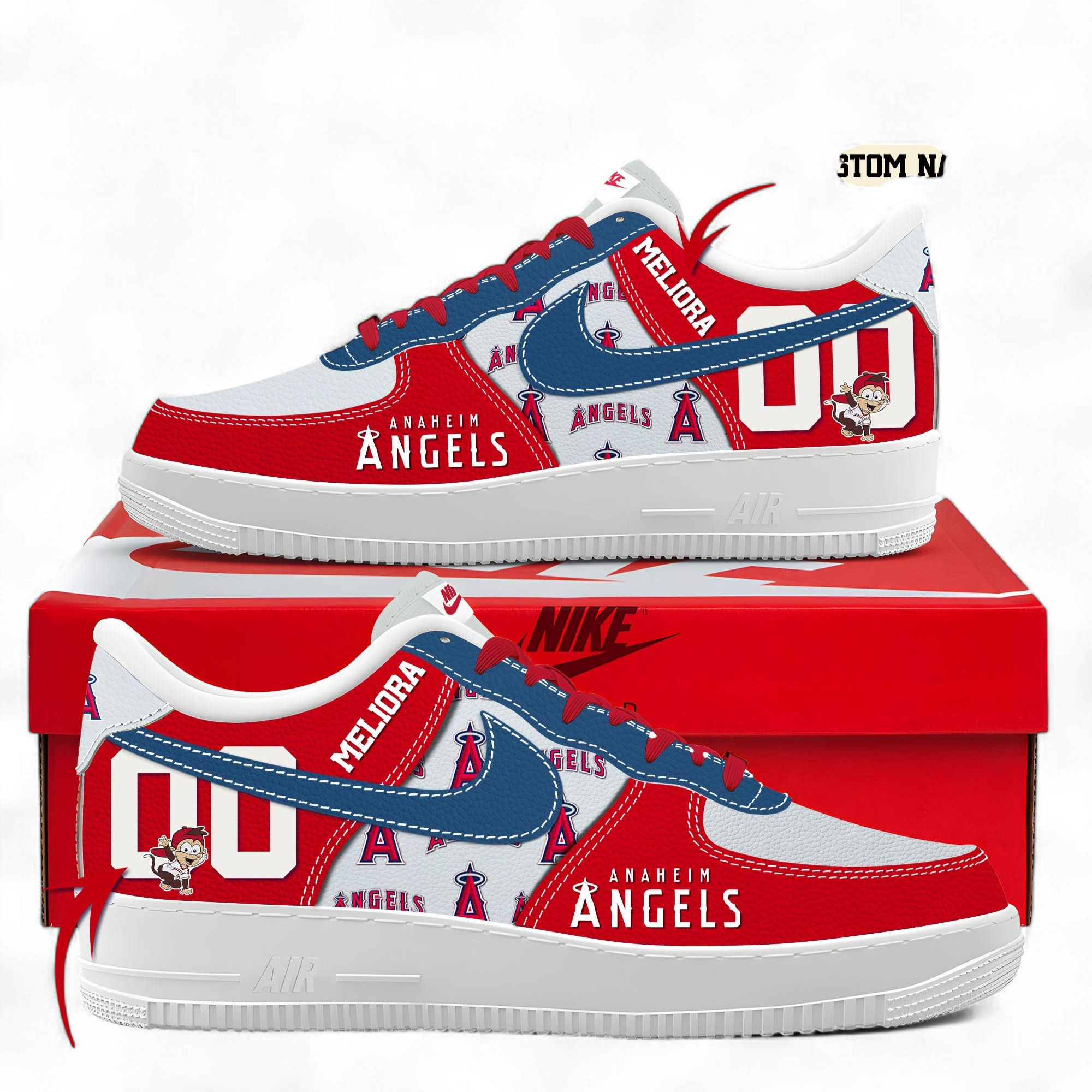 Los Angeles Angels Personalized Air Force Shoes Los Angeles Angels Personalized Air Force Shoes