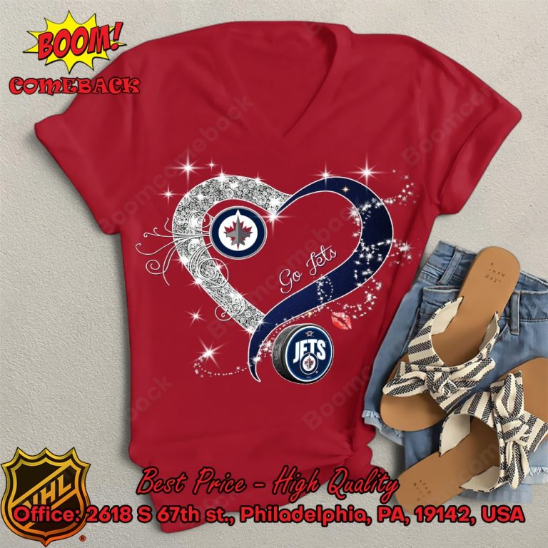 Winnipeg Jets Glitter Heart Shirt