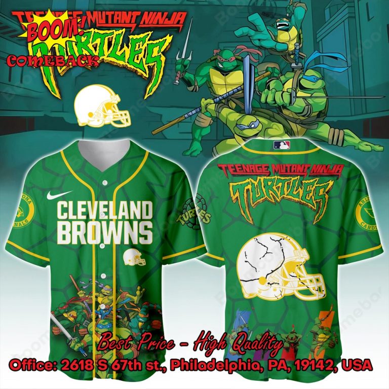 Cleveland Browns X Ninja Turtles Night Baseball Jersey