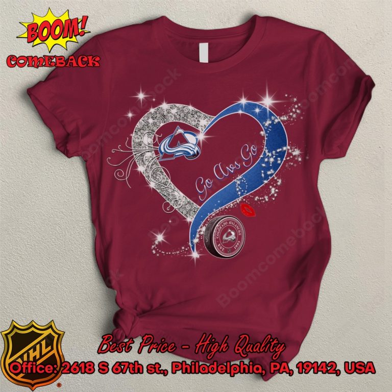 Colorado Avalanche Glitter Heart Shirt