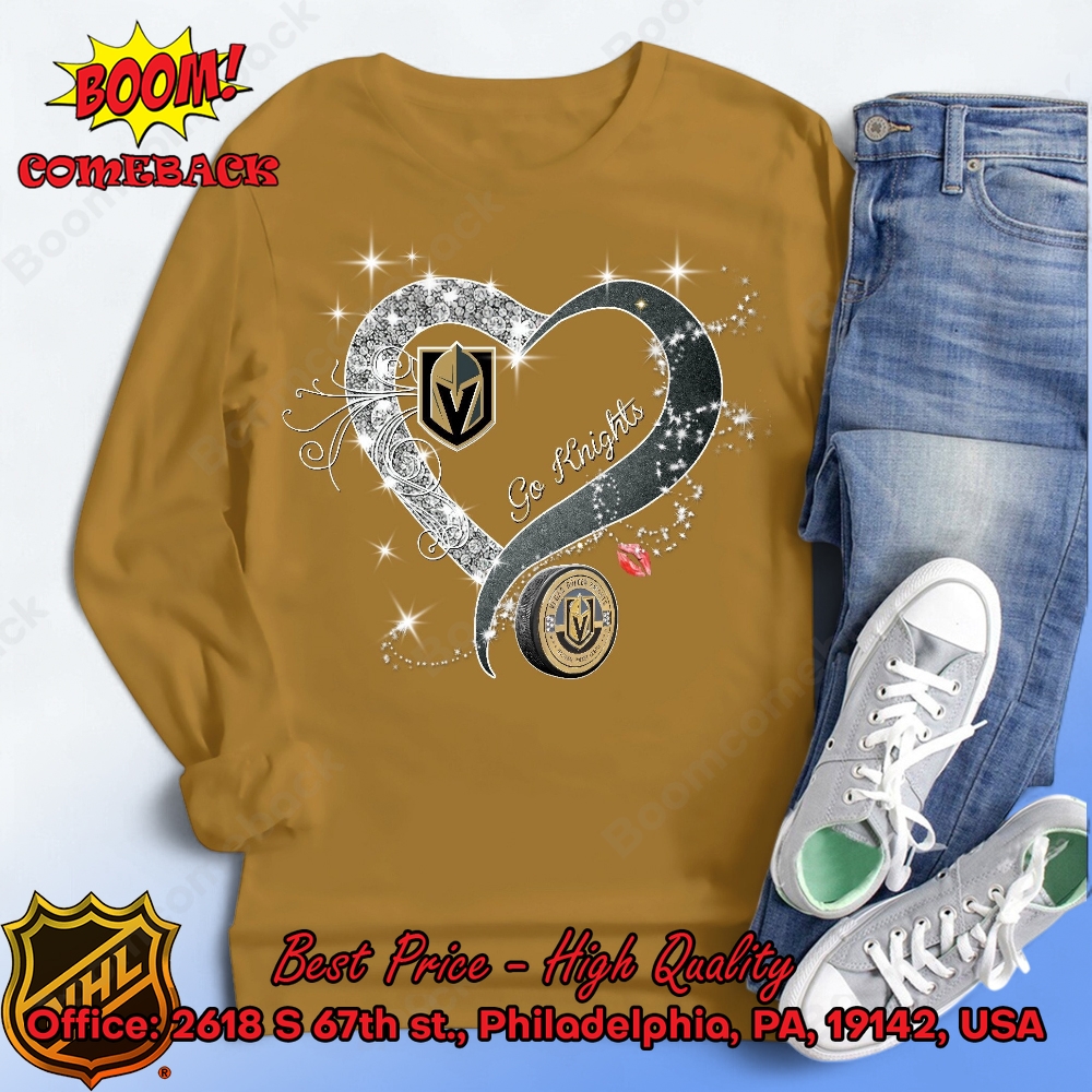 Vegas Golden Knights Glitter Heart Shirt Vegas Golden Knights Glitter Heart Shirt