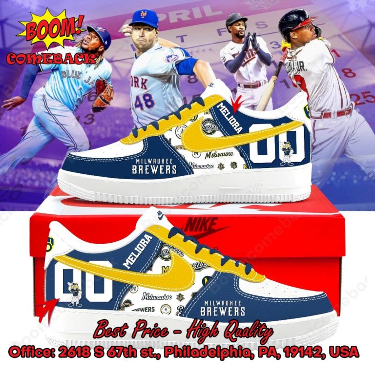 Milwaukee Brewers Custom Name Air Force Shoes
