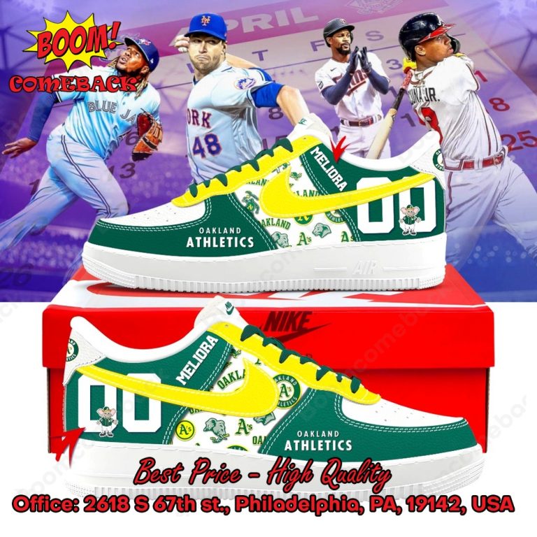 Oakland Athletics Custom Name Air Force Shoes