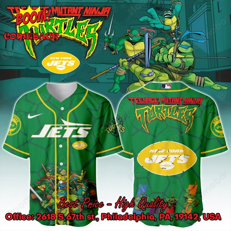 New York Jets X Ninja Turtles Night Baseball Jersey