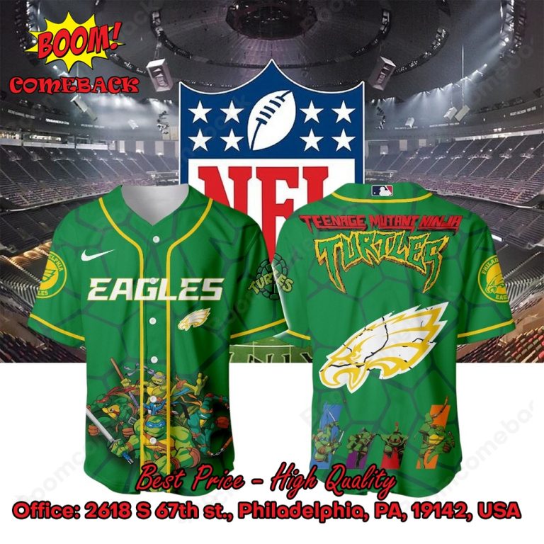 Philadelphia Eagles X Ninja Turtles Night Baseball Jersey