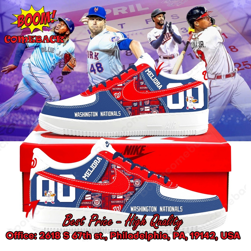 Washington Nationals Custom Name Air Force Shoes Washington Nationals Custom Name Air Force Shoes