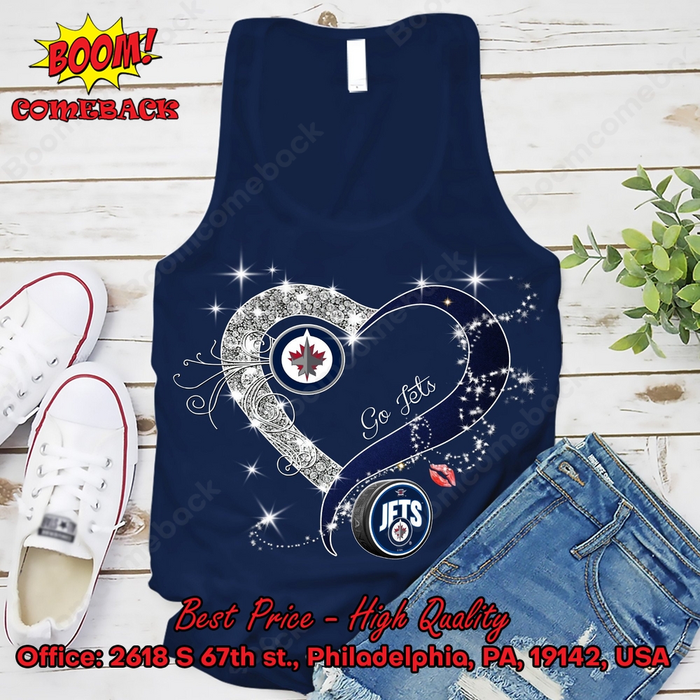 Winnipeg Jets Glitter Heart Shirt Winnipeg Jets Glitter Heart Shirt