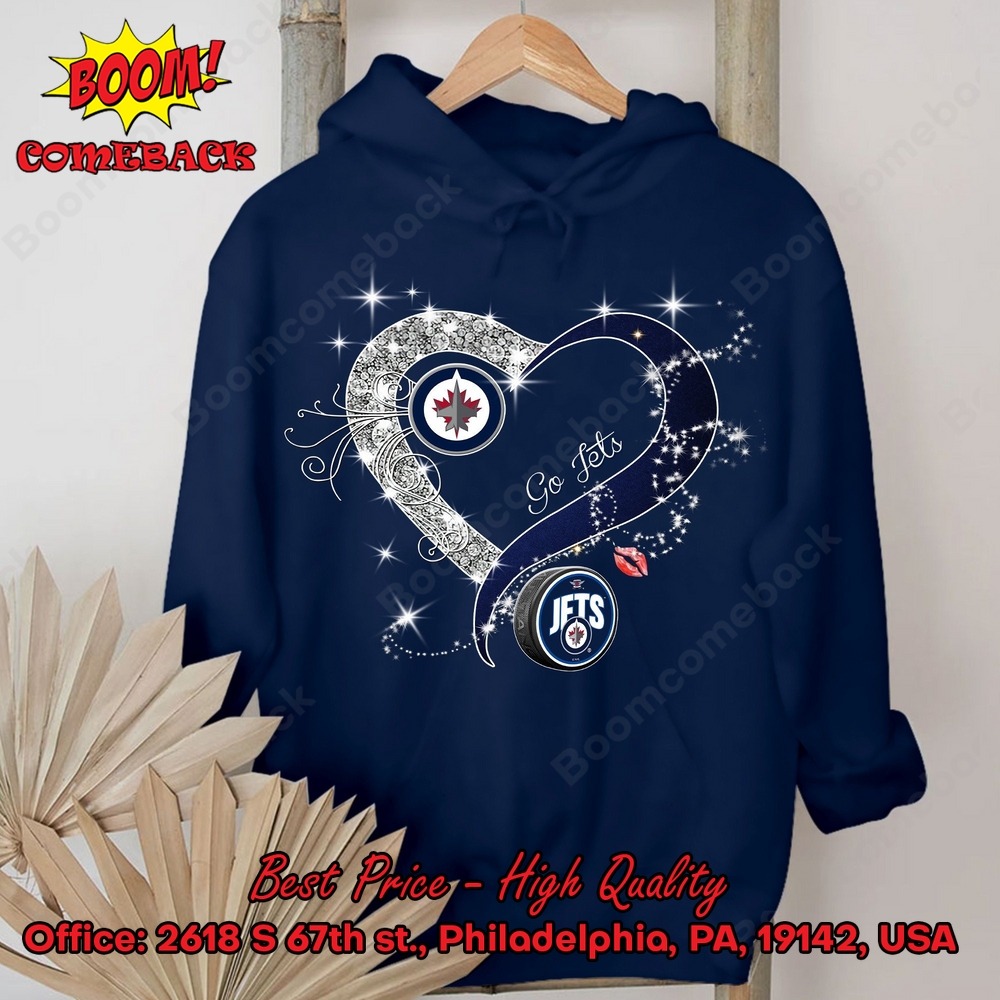 Winnipeg Jets Glitter Heart Shirt Winnipeg Jets Glitter Heart Shirt