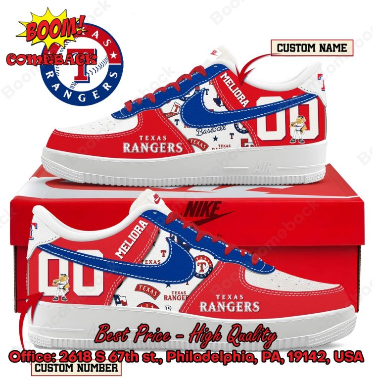 Texas Rangers Custom Name Air Force Shoes