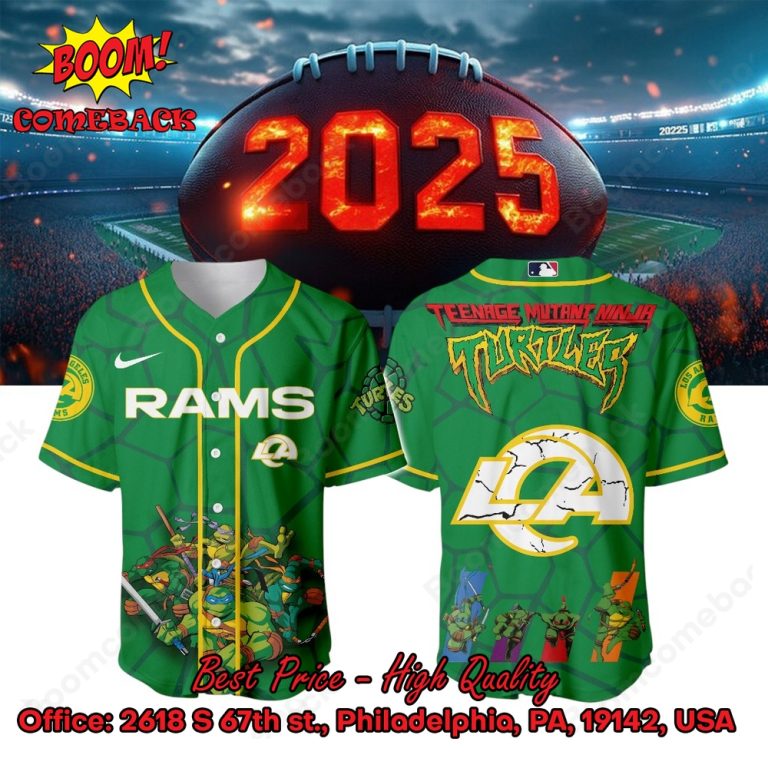 Los Angeles Rams X Ninja Turtles Night Baseball Jersey