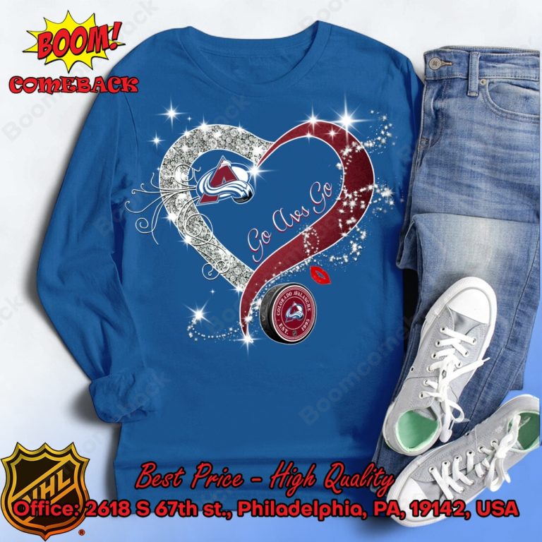 Colorado Avalanche Glitter Heart Shirt
