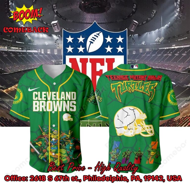 Cleveland Browns X Ninja Turtles Night Baseball Jersey