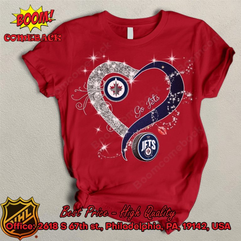 Winnipeg Jets Glitter Heart Shirt