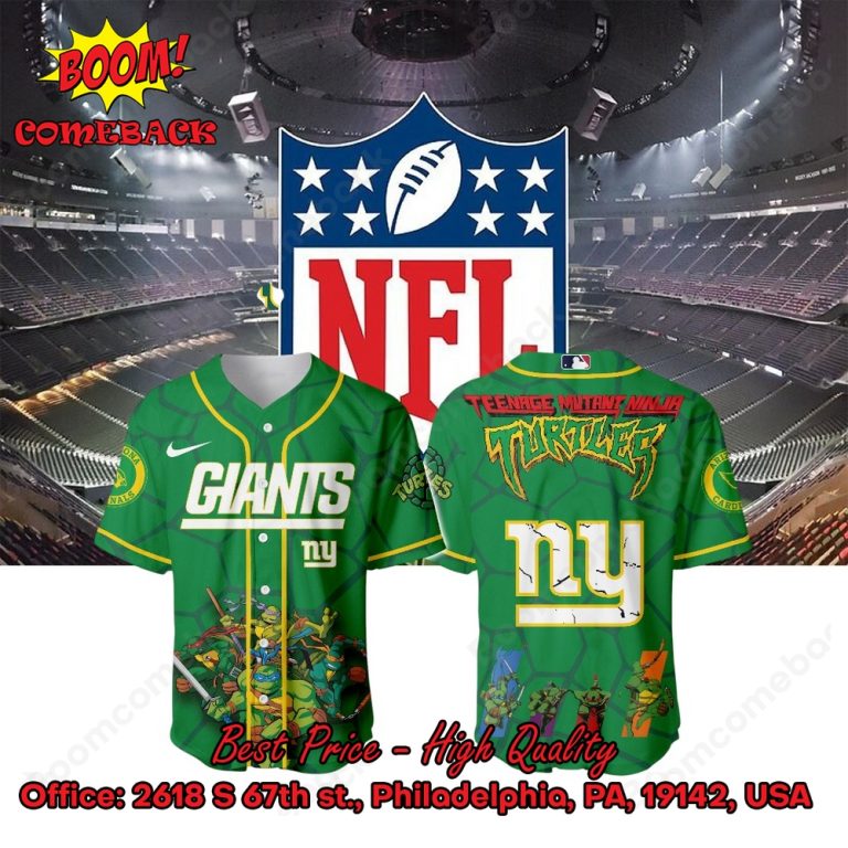 New York Giants X Ninja Turtles Night Baseball Jersey