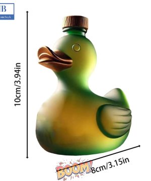 3D Duck Shaped Transparent Glass Whiskey Decanter Gift
