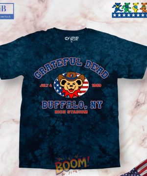 4th Of July Grateful Dead Buffalo 89 Navy Tie-Dye Tee Shirt