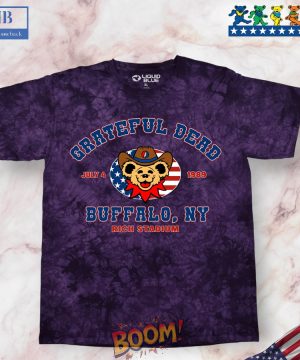 4th Of July Grateful Dead Buffalo 89 Purple Tie-Dye Tee Shirt