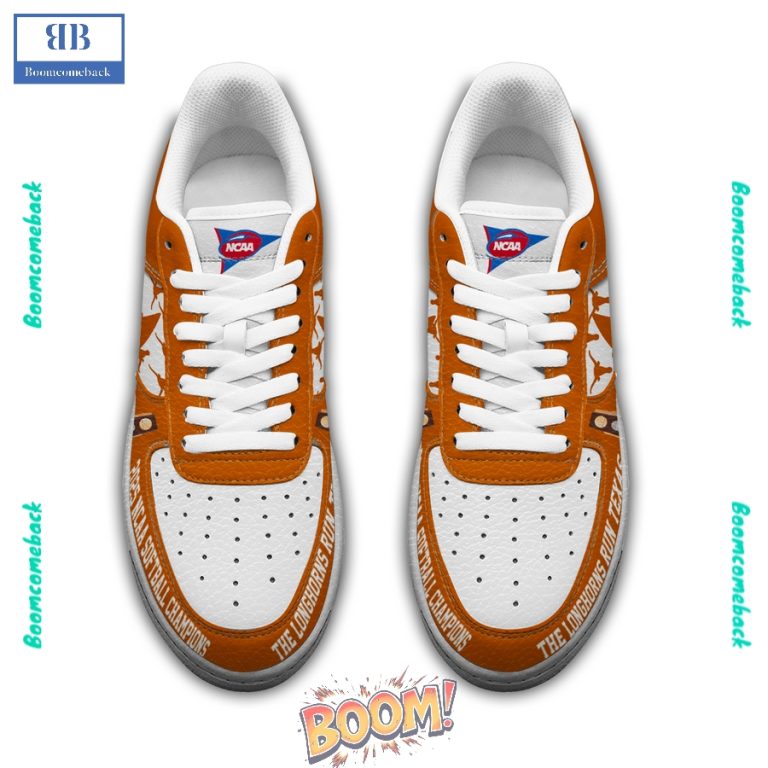 Texas Longhorns 2025 NCAA Softball Champions Nike Air Force Sneakers
